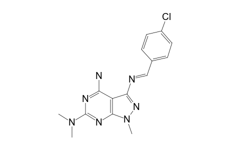 4-AMINO-6-DIMETHYLAMINO-3-(4-CHLOROPHENYL)-AZOMETHINO-1-METHYLPYRAZOLO-[3,4-D]-PYRIMIDINE