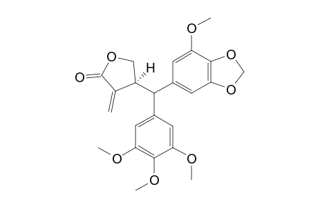 2-METHYLENE-3-[(3',4',5'-TRIMETHOXYPHENYL)-(5''-METHOXY-3'',4''-METHYLENEDIOXYPHENYL)-METHYL]-BUTYROLACTONE