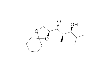 (2R,3S)-1-[(3S)-1,4-dioxaspiro[4.5]decan-3-yl]-2,4-dimethyl-3-oxidanyl-pentan-1-one