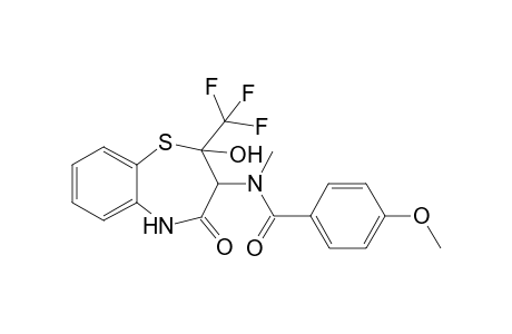 2-Hydroxy-2-trifluoromethyl-3-[N-methyl-N-(4-methoxybenzoyl)amido]-1,5-benzothiazepine-4-one