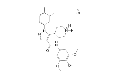 piperidinium, 4-[1-(3,4-dimethylphenyl)-4-[[(3,4,5-trimethoxyphenyl)amino]carbonyl]-1H-pyrazol-5-yl]-, chloride