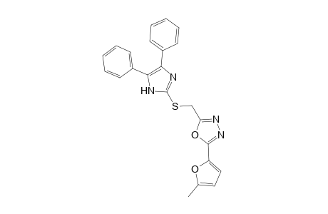 1,3,4-Oxadiazole, 2-[[(4,5-diphenyl-1H-imidazol-2-yl)thio]methyl]-5-(5-methyl-2-furanyl)-