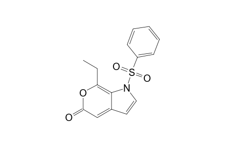 7-Ethyl-1-phenylsulfonylpyrano[3,4-b]pyrrol-5(1H)-one