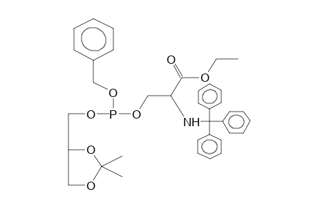 1,2-O,O'-ISOPROPYLIDENEGLYCEROL, 3-BENZYL(2-CARBOETHOXY-2-TRITYLAMINOETHYL)PHOSPHITE
