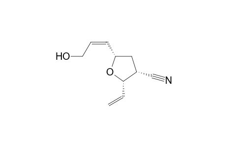5-((Z)-3'-Hydroxyprop-1'-en-1'-yl)-2-vinyltetrahydrofuran-3-carbonitrile