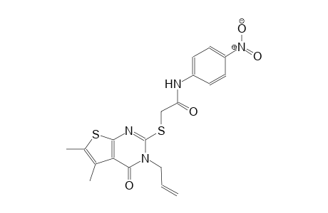 2-[(3-allyl-5,6-dimethyl-4-oxo-3,4-dihydrothieno[2,3-d]pyrimidin-2-yl)sulfanyl]-N-(4-nitrophenyl)acetamide