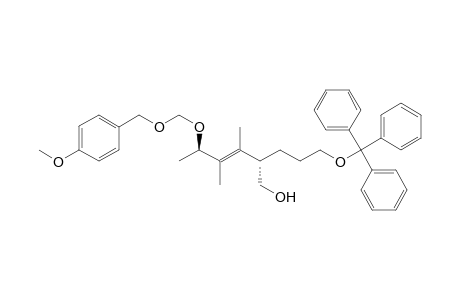 (E,2S,5R)-3,4-dimethyl-5-(p-anisyloxymethoxy)-2-(3-trityloxypropyl)hex-3-en-1-ol