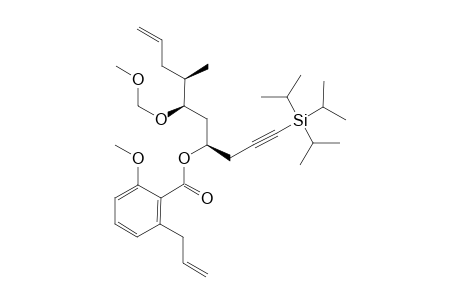 (1S,3R,4S)-3-(METHOXYMETHOXY)-4-METHYL-1-[3-(TRIISOPROPYLSILYL)-PROP-2-YNYL]-HEPT-6-ENYL-2-ALLYL-6-METHOXYBENZOATE