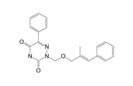 1-[(E)-2-METHYL-3-PHENYLALLYLOXYMETHYL]-5-PHENYL-6-AZAURACIL