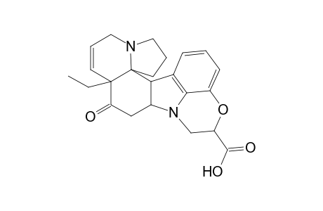 1H,4H-Indolizino[8,1-cd][1,4]oxazino[2,3,4-jk]carbazole, 4,25-secoobscurinervan-21-oic acid deriv.