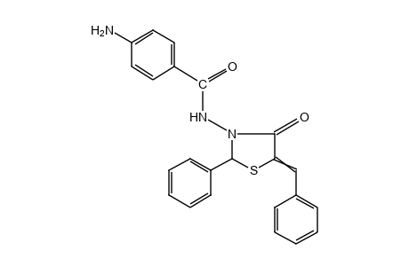p-AMINO-N-(5-BENZYLIDENE-4-OXO-2-PHENYL-3-THIAZOLIDINYL)BENZAMIDE