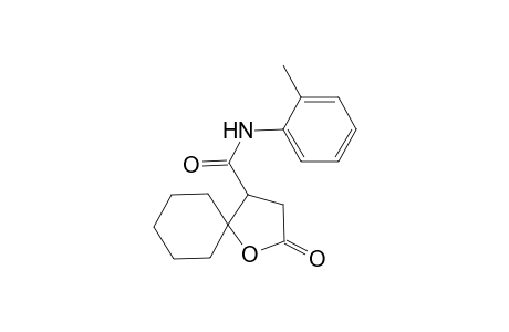 N-(2-methylphenyl)-2-oxo-1-oxaspiro[4.5]decane-4-carboxamide