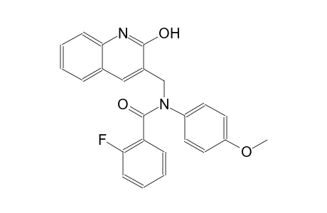 2-fluoro-N-[(2-hydroxy-3-quinolinyl)methyl]-N-(4-methoxyphenyl)benzamide
