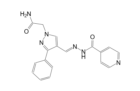 2-{4-[(E)-(isonicotinoylhydrazono)methyl]-3-phenyl-1H-pyrazol-1-yl}acetamide