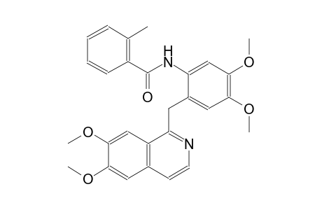 N-{2-[(6,7-dimethoxy-1-isoquinolinyl)methyl]-4,5-dimethoxyphenyl}-2-methylbenzamide