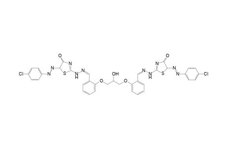 2,2'-(((((2-Hydroxypropane-1,3-diyl)bis(oxy))bis (2,1-phenylene))bis(methanylylidene))bis(hydrazin-1-yl-2-ylidene))bis(5-(2-(4-chlorophenyl)hydrazono)thiazol-4(5H)- one)