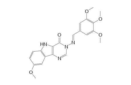 8-methoxy-3-{[(E)-(3,4,5-trimethoxyphenyl)methylidene]amino}-3,5-dihydro-4H-pyrimido[5,4-b]indol-4-one