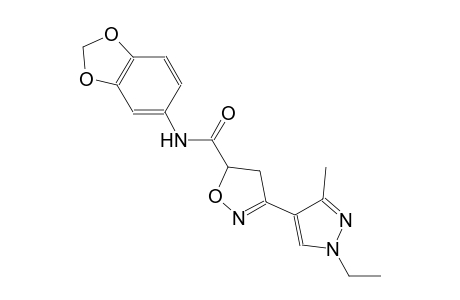 5-isoxazolecarboxamide, N-(1,3-benzodioxol-5-yl)-3-(1-ethyl-3-methyl-1H-pyrazol-4-yl)-4,5-dihydro-