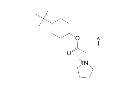pyrrolidinium, 1-[2-[[4-(1,1-dimethylethyl)cyclohexyl]oxy]-2-oxoethyl]-1-methyl-, iodide