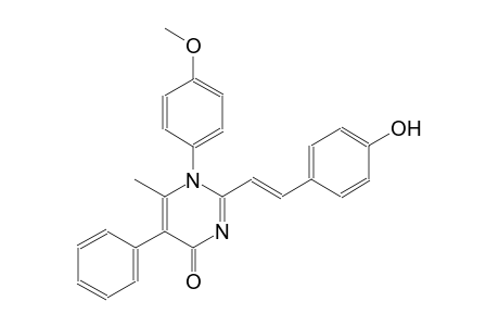2-[(E)-2-(4-hydroxyphenyl)ethenyl]-1-(4-methoxyphenyl)-6-methyl-5-phenyl-4(1H)-pyrimidinone