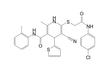3-pyridinecarboxamide, 6-[[2-[(4-chlorophenyl)amino]-2-oxoethyl]thio]-5-cyano-1,4-dihydro-2-methyl-N-(2-methylphenyl)-4-(2-thienyl)-