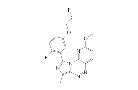 9-(2-FLUORO-5-(2-FLUOROETHOXY)-PHENYL)-2-METHOXY-7-METHYLIMIDAZO-[5,1-C]-PYRIDO-[2,3-E]-[1,2,4]-TRIAZINE