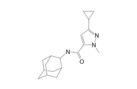 1H-Pyrazole-5-carboxamide, 3-cyclopropyl-1-methyl-N-tricyclo[3.3.1.1(3,7)]dec-2-yl-