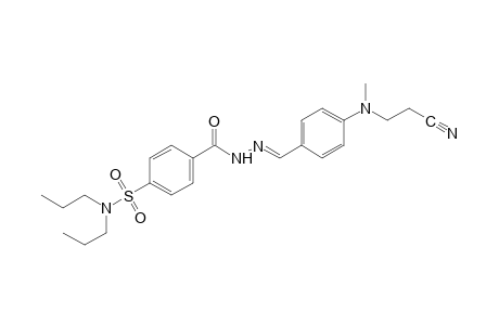 p-(dipropylsulfamoyl)benzoic acid, {p-[(2-cyanoethyl)methylamino]benzylidene]}hydrazide