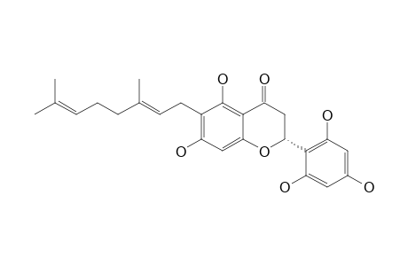 SOPHORAFLAVANONE-D;(2S)-6-GERANYL-5,7,2',4',6'-PENTAHYDROXYFLAVANONE