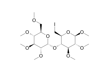 .beta.-D-Glucopyranoside, methyl 6-deoxy-6-iodo-2,3-di-O-methyl-4-O-(2,3,4,6-tetra-O-methyl-.alpha.-D- glucopyranosyl)-