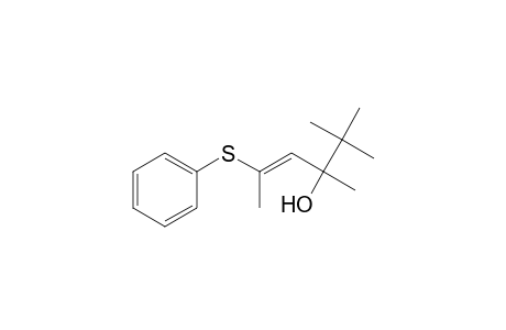 4-Hexen-3-ol, 2,2,3-trimethyl-5-(phenylthio)-