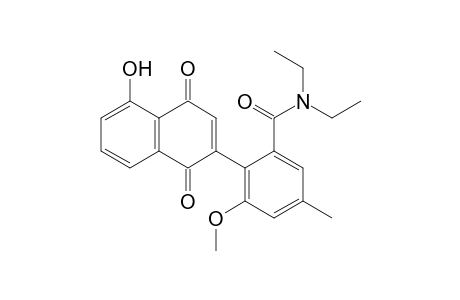 N,N-diethyl-2-(5-hydroxy-1,4-diketo-2-naphthyl)-3-methoxy-5-methyl-benzamide