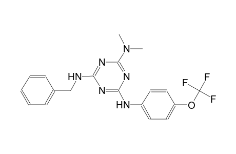 6-N-benzyl-2-N,2-N-dimethyl-4-N-[4-(trifluoromethoxy)phenyl]-1,3,5-triazine-2,4,6-triamine