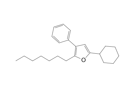 2-Heptyl-3-phenyl-5-(cyclohexyl)furan