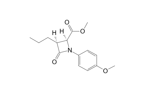 (2S,3S)-1-(4-methoxyphenyl)-4-oxo-3-propyl-2-azetidinecarboxylic acid methyl ester
