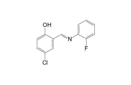 4-chloro-2-[N-(o-fluorophenyl)formimidoyl]phenol