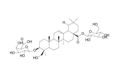 IIexoside XL (3-O-.beta.,D-glucuronopyranosyl, 28-O-.beta.,D-glucopyranosyl bredemolic acid)