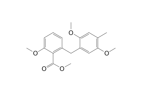 Methyl 2-methoxy-6-(4'-methyl-2',5'-dimethoxyphenyl)methylbenzoate