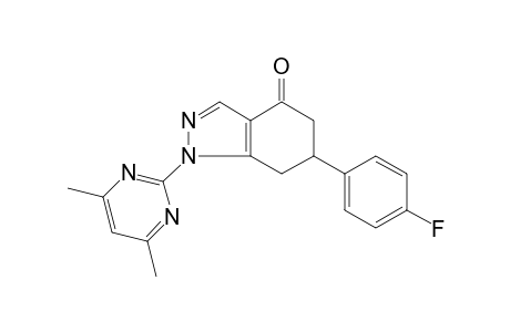 4H-Indazol-4-one, 1-(4,6-dimethyl-2-pyrimidinyl)-6-(4-fluorophenyl)-1,5,6,7-tetrahydro-