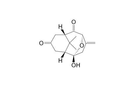 2-Hydroxy-11,11-dimethyl-4-methylene-12-oxatricyclo[5.3.1(1,7).1(2,5)]dodec-6,9-dione
