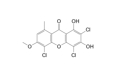 9H-Xanthen-9-one, 2,4,5-trichloro-1,3-dihydroxy-6-methoxy-8-methyl-