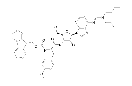 6-N-[(DI-N-BUTYLAMINO)-METHYLENE]-3'-[N-(9-FLUORENYL)-METHOXYCARBONYL-L-(O-METHYL)-TYROSYLAMINO]-3'-DEOXY-BETA-D-ADENOSINE