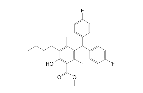 Methyl 3-(bis(4-fluorophenyl)methyl)-6-hydroxy-2,4-dimethyl-5-butylbenzoate