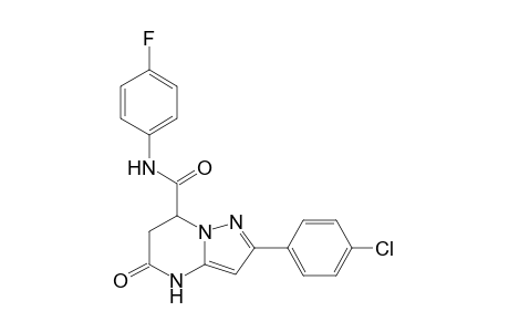 2-(4-Chlorophenyl)-N-(4-fluorophenyl)-5-oxo-4,5,6,7-tetrahydropyrazolo[1,5-a]pyrimidine-7-carboxamide