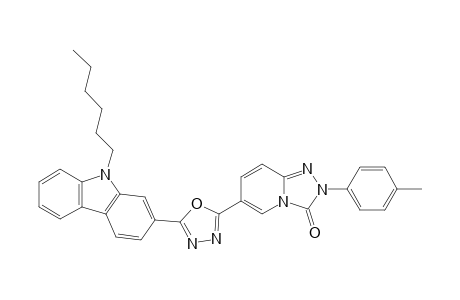 6-(5-(9-Hexyl-9H-carbazol-2-yl)-1,3,4-oxadiazol-2-yl)-2-p-tolyl-[1,2,4]triazolo[4,3-a]pyridin-3(2H)-one