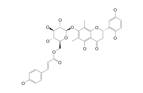 MYRCIACITRIN-IV;(2S)-6,8-DIMETHYL-5,7,2',5'-TETRAHYDROXY-FLAVANONE-7-O-(6''-O-PARA-COUMAROYL)-BETA-D-GLUCOPYRANOSIDE