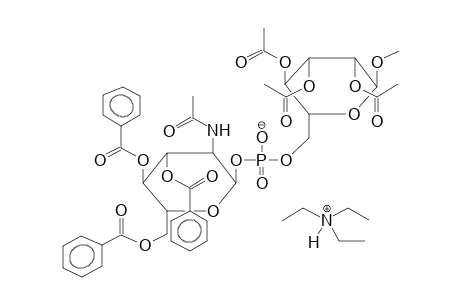 METHYL 6-O-(2-DEOXY-2-ACETAMIDO-3,4,6-TRI-O-BENZOYL-ALPHA-D-GLUCOPYRANOSYLPHOSPHORYL)-2,3,4-TRI-O-ACETYL-ALPHA-D-MANNOPYRANOSIDE,TRIETHYLAMMONIUM SALT