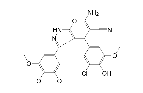 pyrano[2,3-c]pyrazole-5-carbonitrile, 6-amino-4-(3-chloro-4-hydroxy-5-methoxyphenyl)-1,4-dihydro-3-(3,4,5-trimethoxyphenyl)-