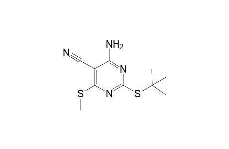 4-Amino-2-tert-butylthio-5-cyano-6-methylthiopyrimidine