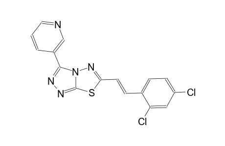 [1,2,4]triazolo[3,4-b][1,3,4]thiadiazole, 6-[(E)-2-(2,4-dichlorophenyl)ethenyl]-3-(3-pyridinyl)-